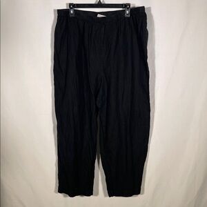 HOT COTTON WOMENS COTTON LINEN BLEND STRETCHY PANT 3X